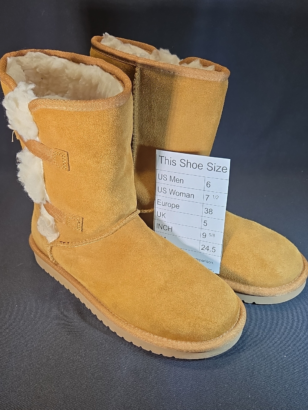 Kookaburra by Ugg Victoria Short Chestnut Suede Shearling Boots